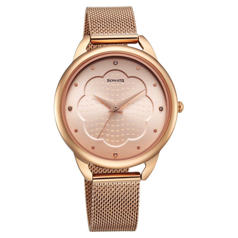 Rose gold watches discount sonata