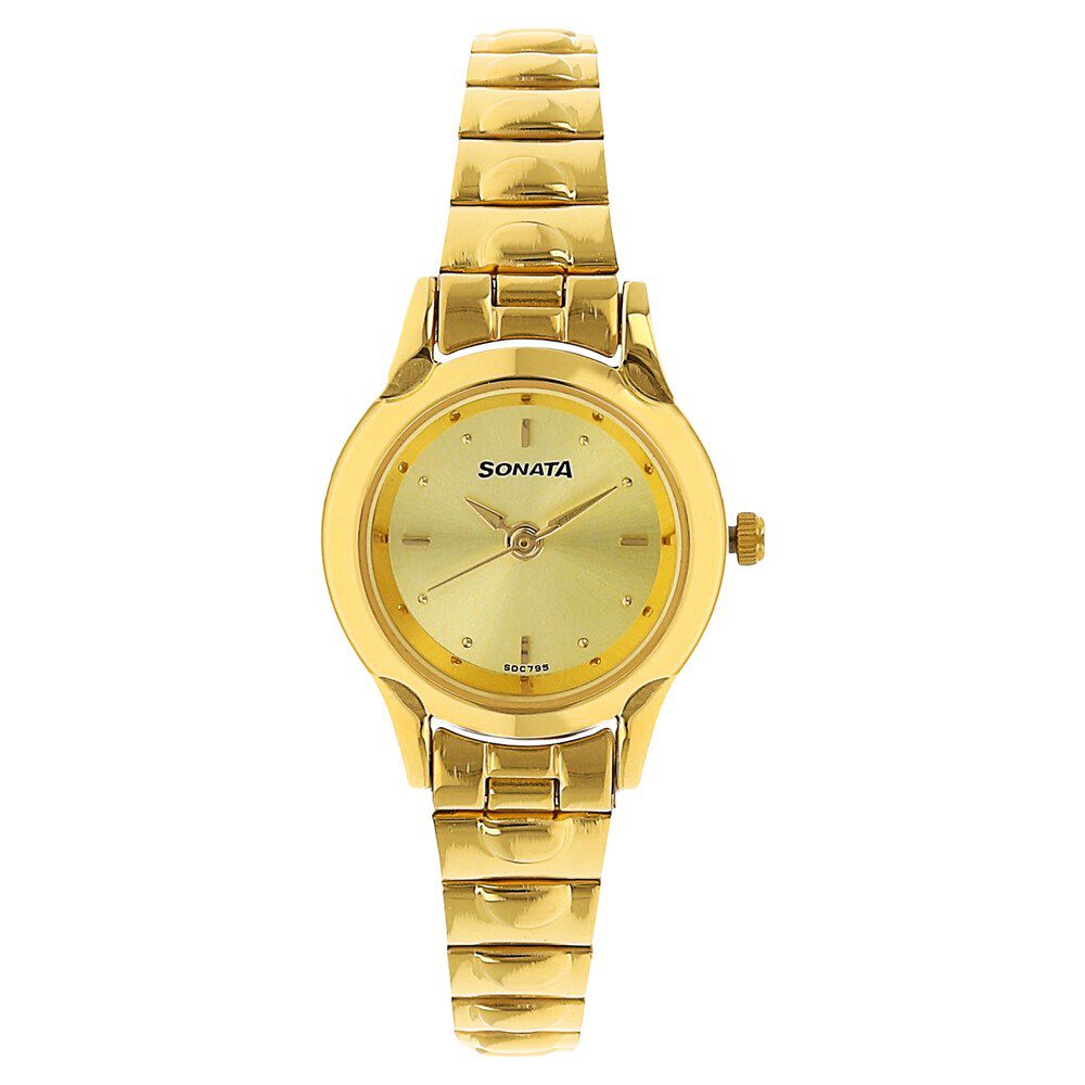 Amazon.com: Sonata Analog Gold Dial Men's Watch - NF7987YM06J : Clothing,  Shoes & Jewelry