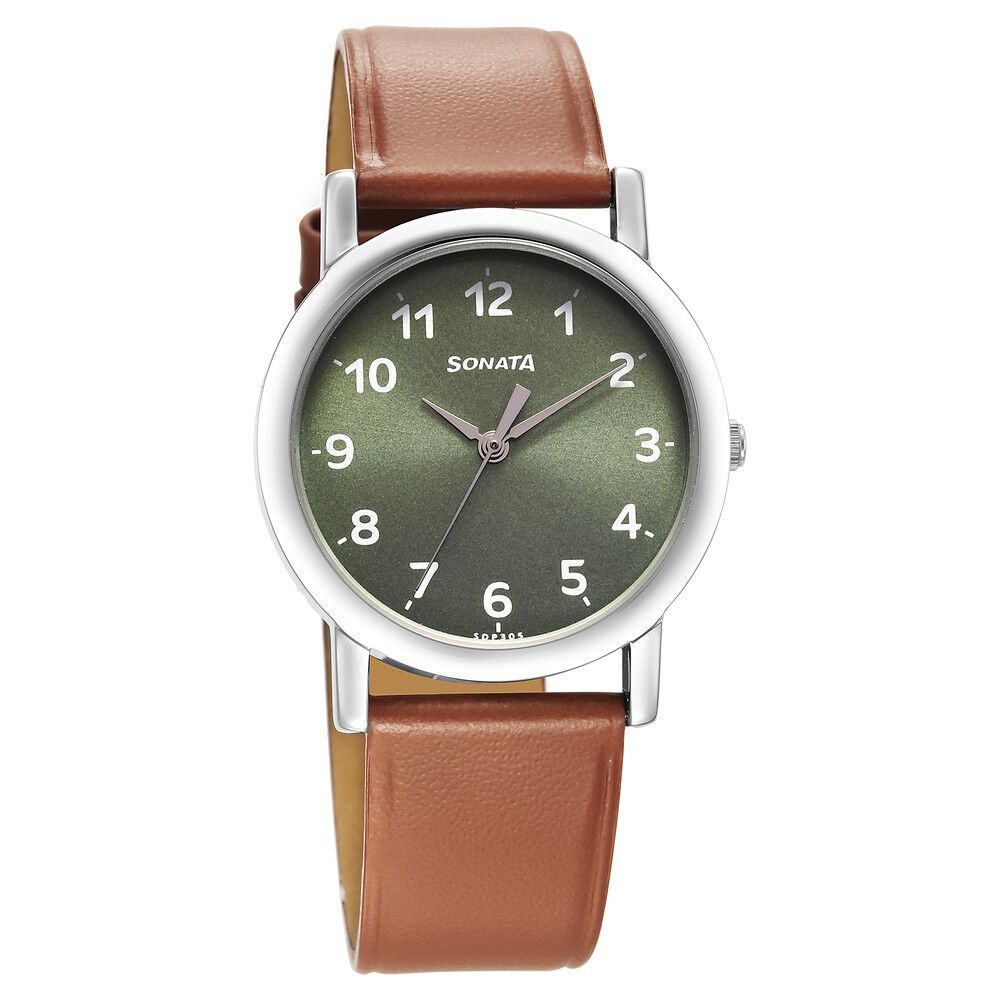 Buy Online Titan Quartz Analog Brown Dial Leather Strap Watch for Men -  nr1595wl03 | Titan