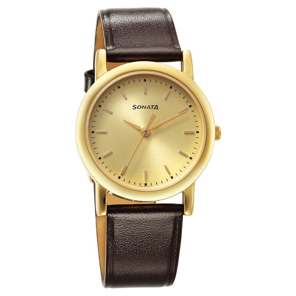 Buy JOKER & WITCH Men White Dial & Brown Leather Straps Analogue Watch -  Watches for Men 19460118 | Myntra