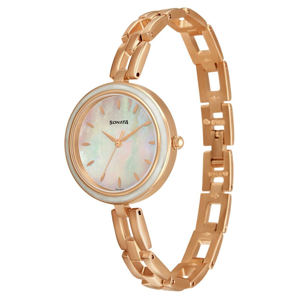 Daphnis Versace Yellow Gold Watch w/ Mother of Pearl Face – Exotic Diamonds
