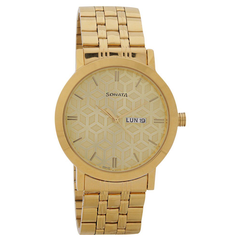 Sonata Champagne Dial Analog watch For Women-NR8100YL02 : Amazon.in: Fashion