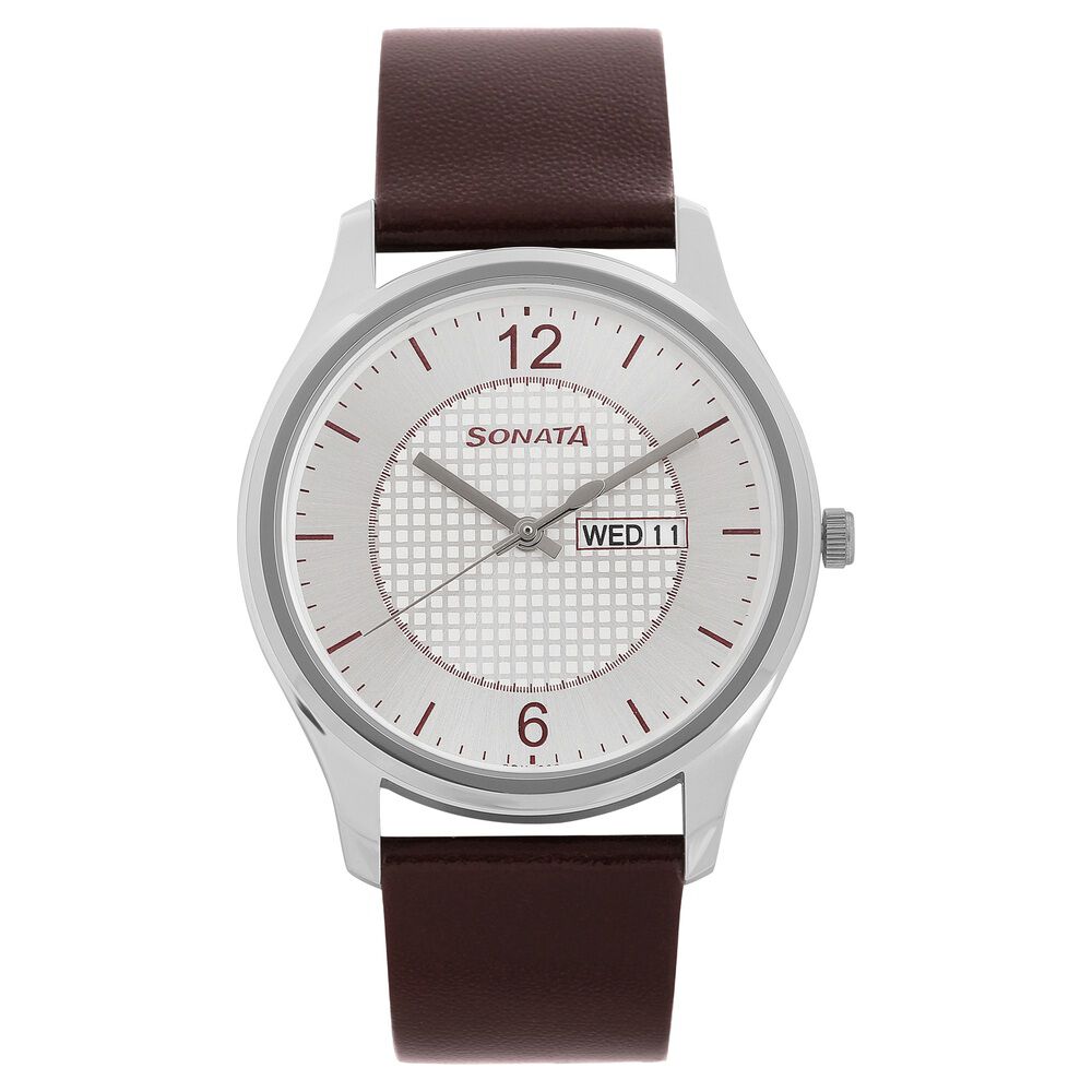 Force Black Dial Brown Leather Strap Watch - Titan Corporate Gifting