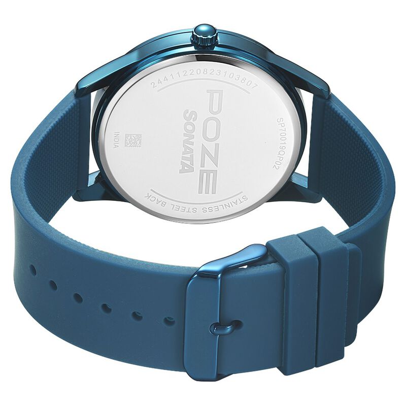 Titan Quartz Analog Watch with Blue Colour Strap for Men
