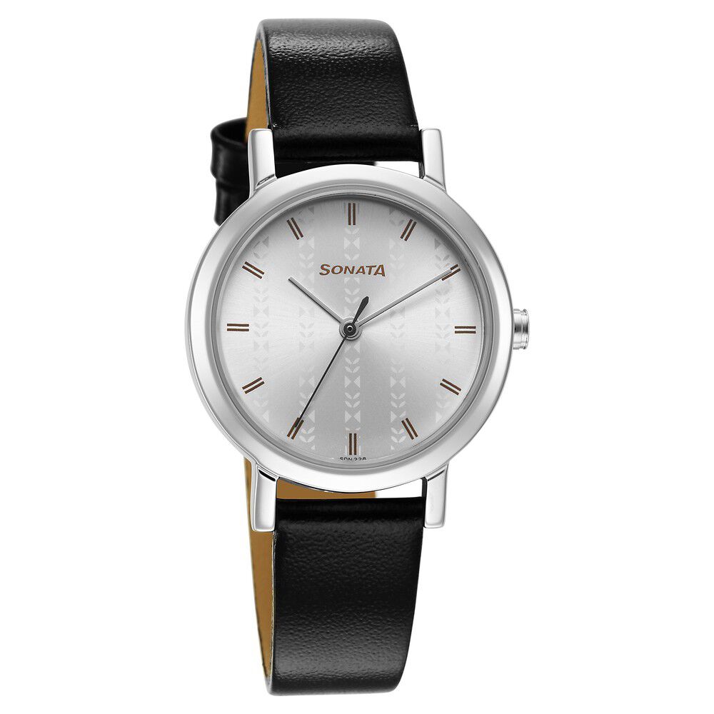 Sonata Workwear White Dial Women Watch With Stainless Steel Strap