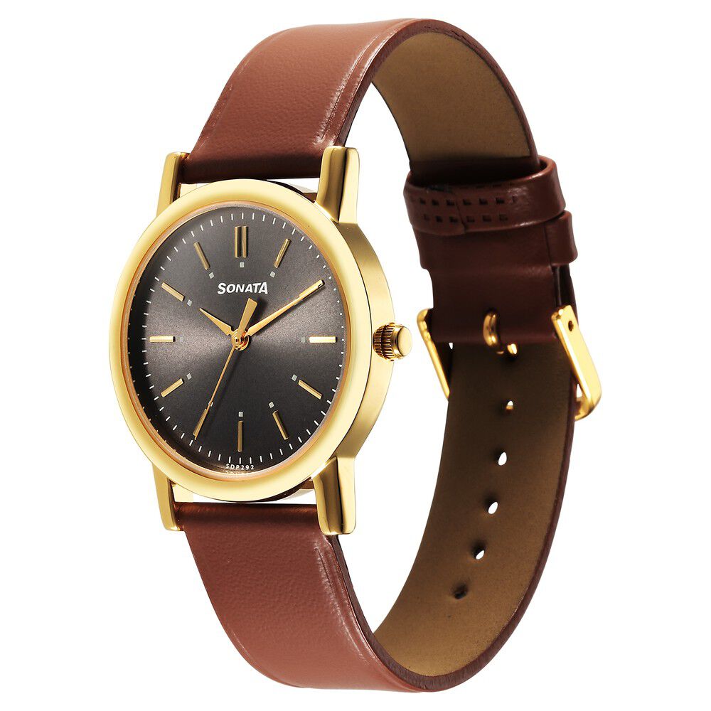 Fastrack Automatics Brown Dial Stainless Steel Strap Watch for Girls