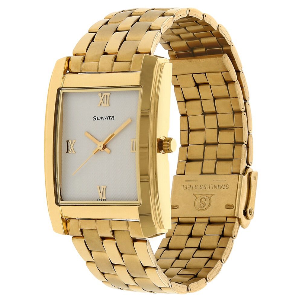 Sonata watches sale gold plated