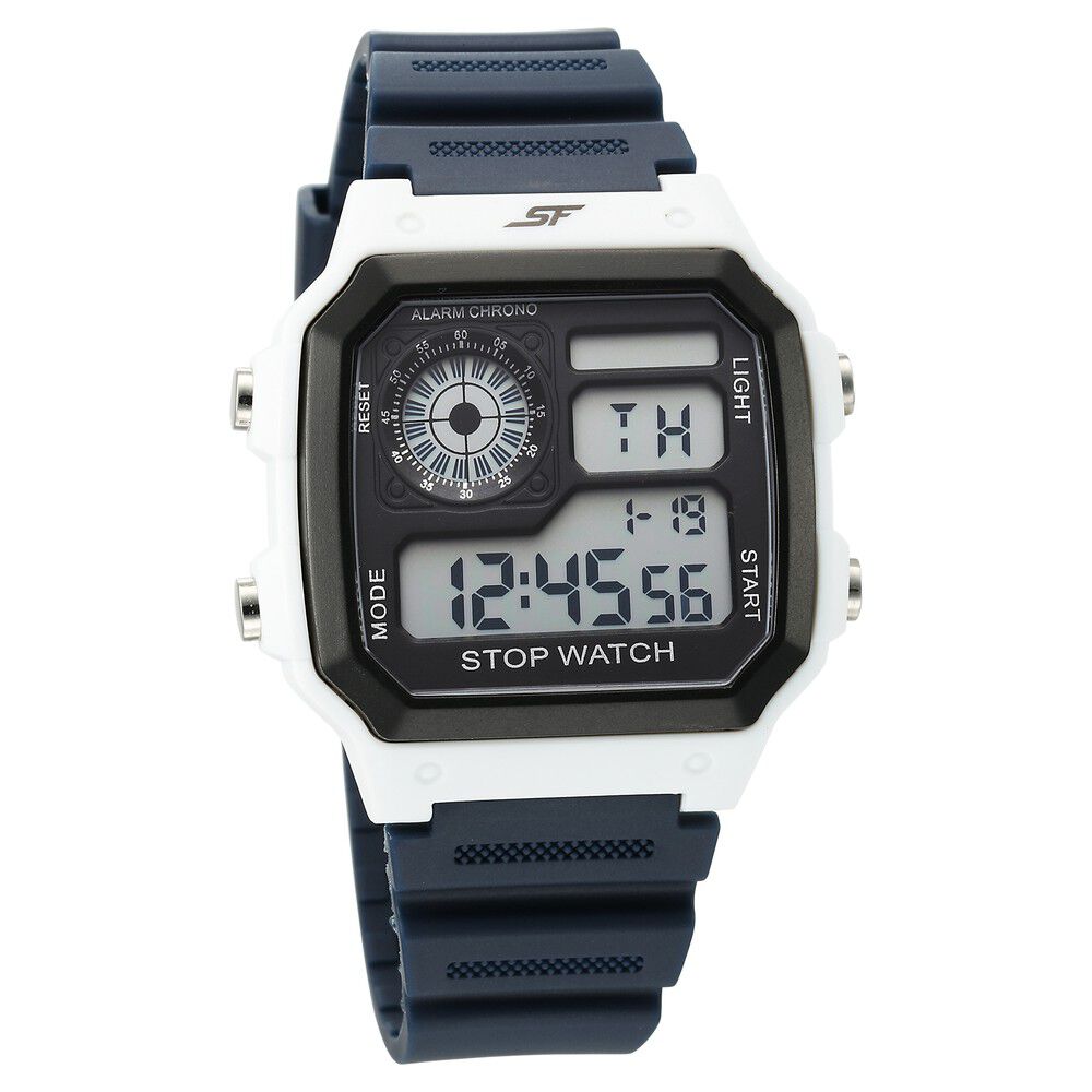 SF Zest Quartz Analog Digital Dial Black Polyurethane Strap Watch For – The  Watch Factory ®