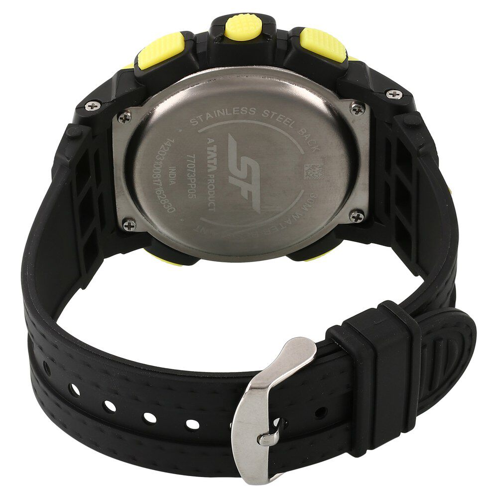 Buy Online SF Super Fibre Digital Dial Plastic Strap Watch for Men -  np77075pp01 | Titan