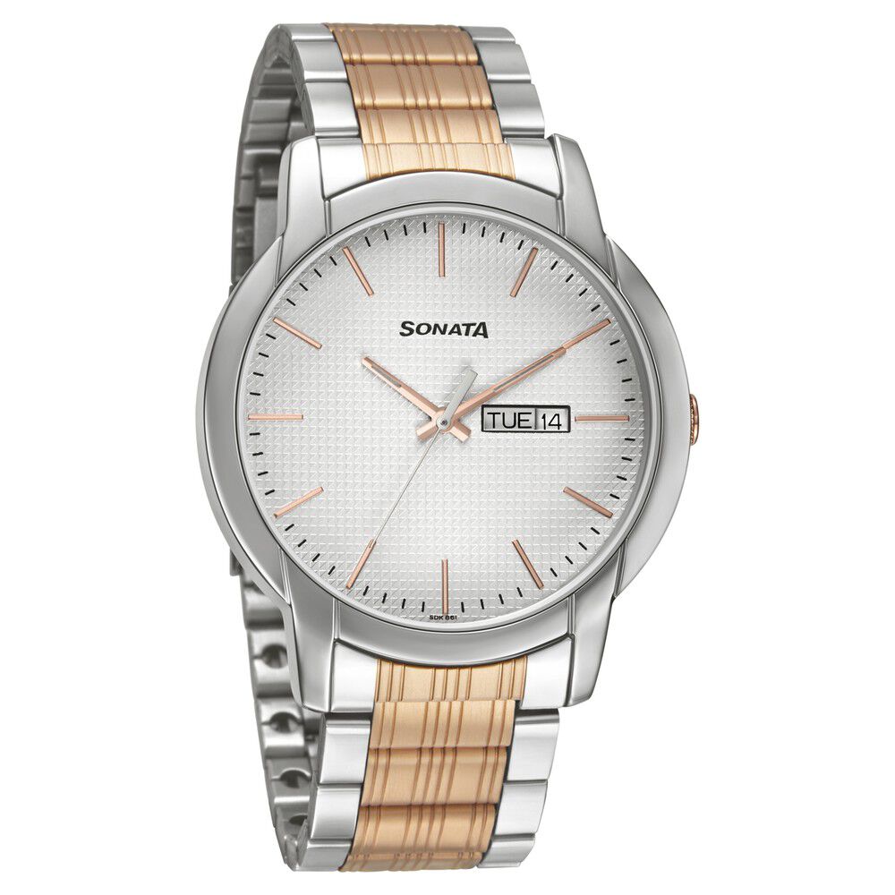 Fastrack Stunners Quartz Analog White dial Leather Strap Watch for Guys