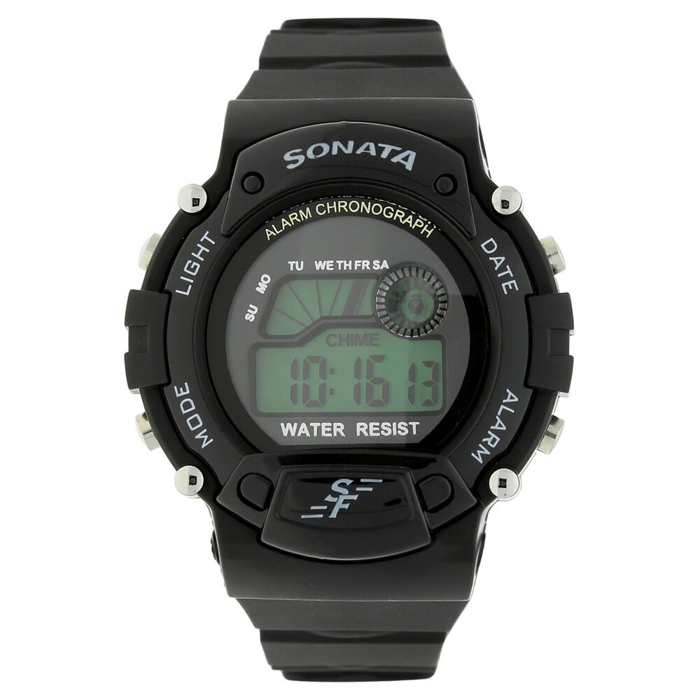 Buy Online SF Digital Dial Plastic Strap Watch for Men - nm77010pp04 | Titan