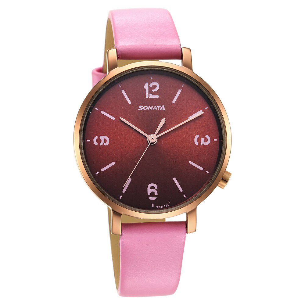 Back surface flower design Ladies Watch | Watches women leather, Womens  watches, Crystal watches