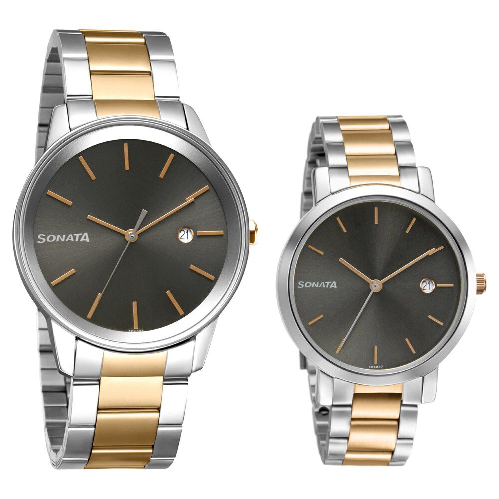Titan Bandhan Analog White Dial Couple Watch-NL19552955BM01/NR19552955BM01P  : Amazon.in: Watches