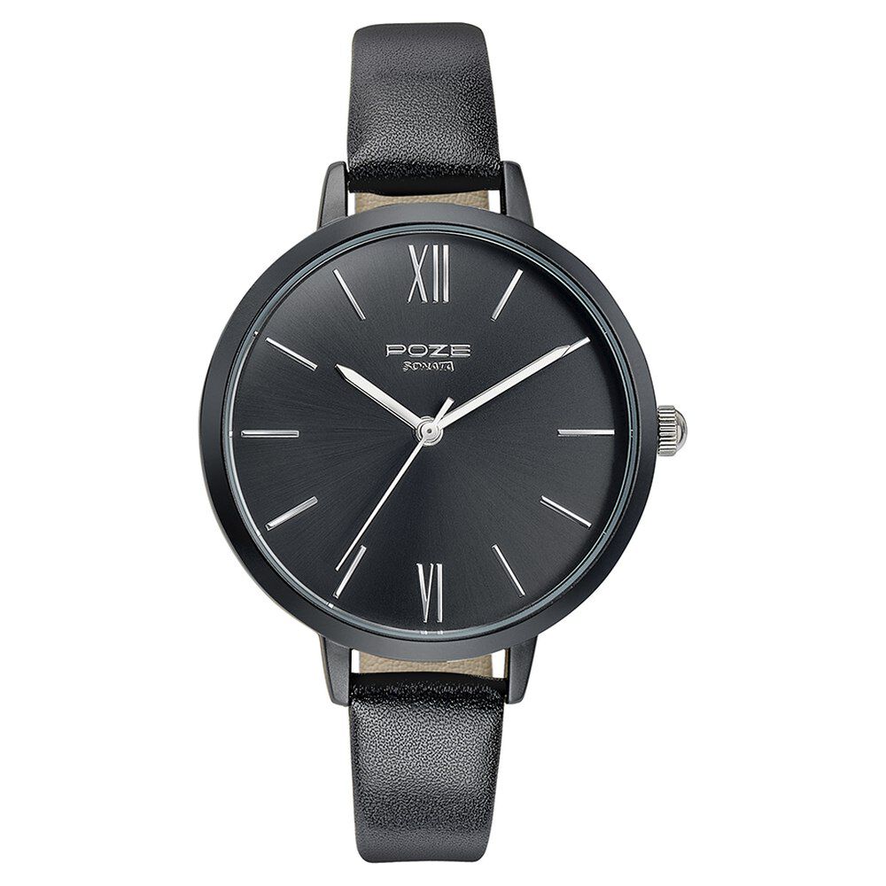 Buy Sonata Men Black Dial Analog Watch - 77105Nm04W online