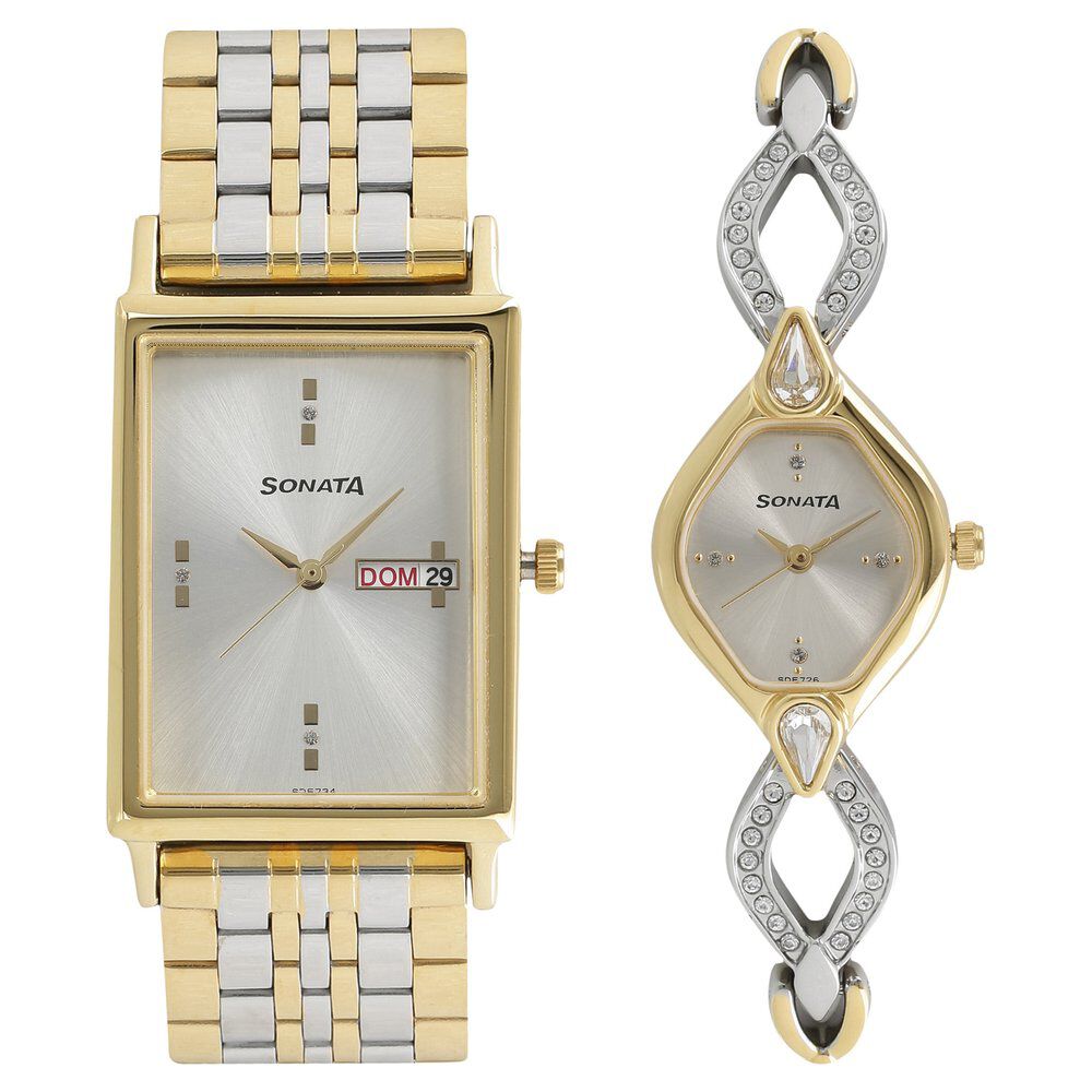 Buy Sonata Workwear Watch With Radial White Dial 8154SM06 Online at Low  Prices in India at Bigdeals24x7.com