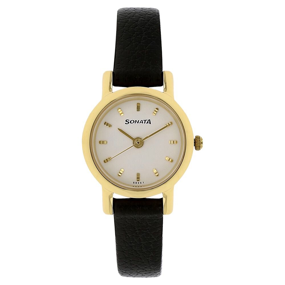 Sonata ladies watch sale leather belt