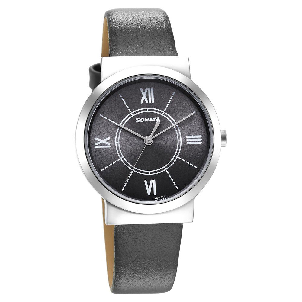 Men's Automatic Grey Leather Strap Watch - Millesime | RAYMOND WEIL