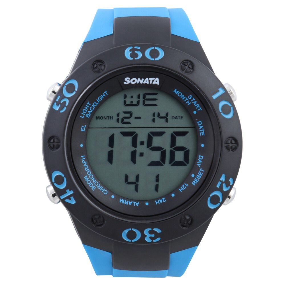 Buy Online SF Quartz Analog Digital Black Dial Watch for Men - np77030pp05  | Titan