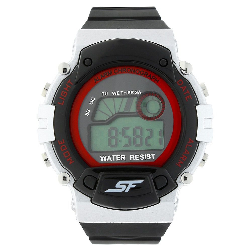 Buy Online SF Quartz Analog Digital Black Dial Plastic Strap Watch for Men  - np77027pp01 | Titan