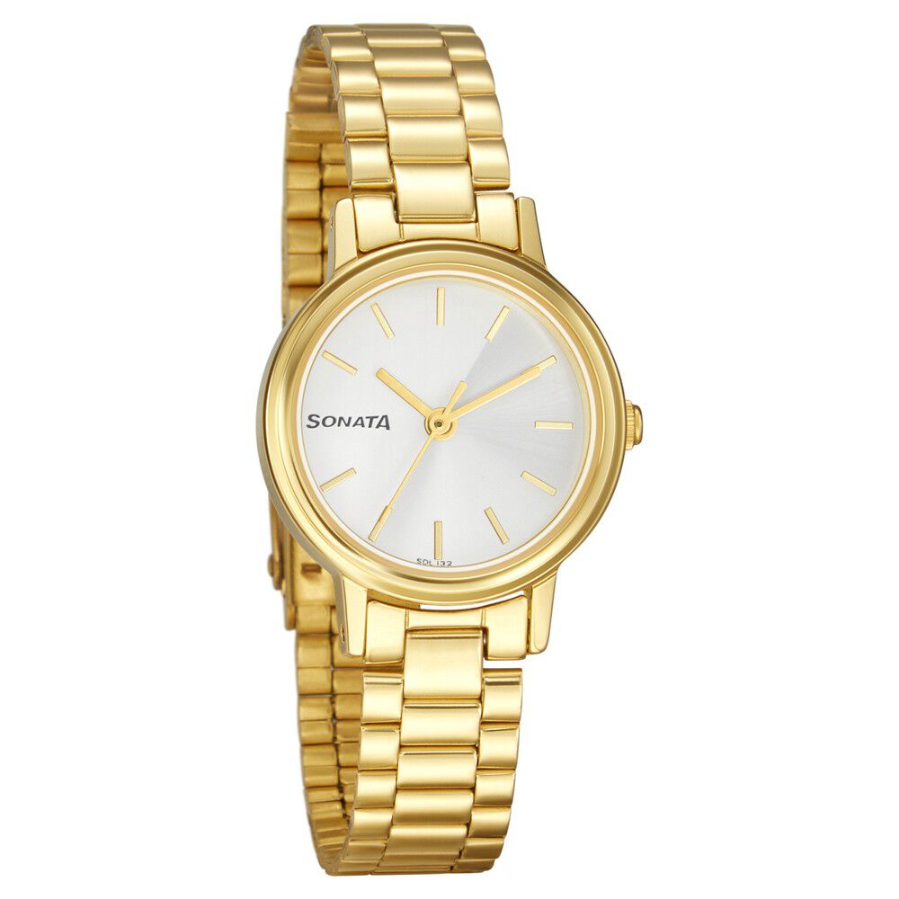 Buy Sonata Men Gold Toned Analogue Watch - Watches for Men 5570912 | Myntra