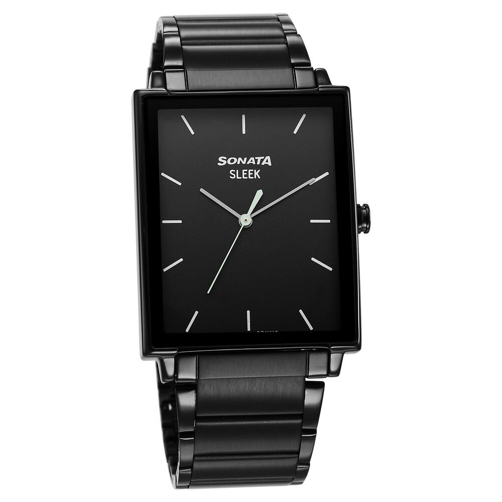 Buy Online Sonata Quartz Analog Stainless Steel Strap Watch for Men -  nr7144sm01 | Titan