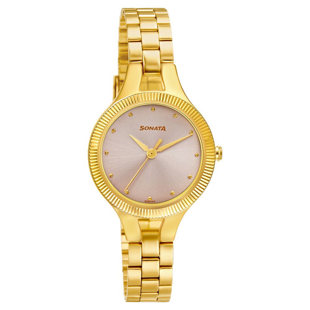 Sonata Pink Dial Analog Watch for Women-8182WM02 : Amazon.in: Fashion