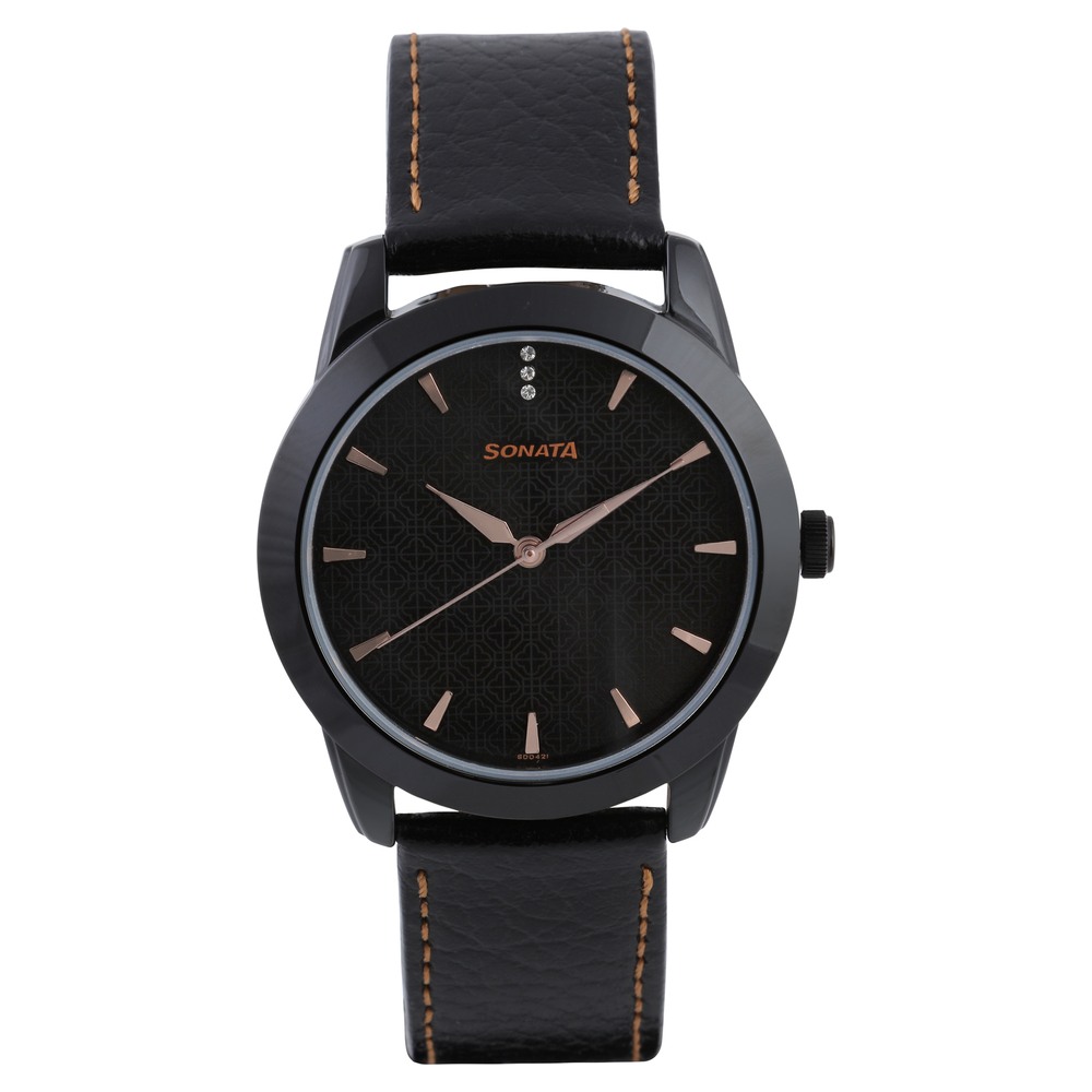 Buy Sonata Men Black Dial Watch NF7987YL03J - Watches for Men 733962 |  Myntra