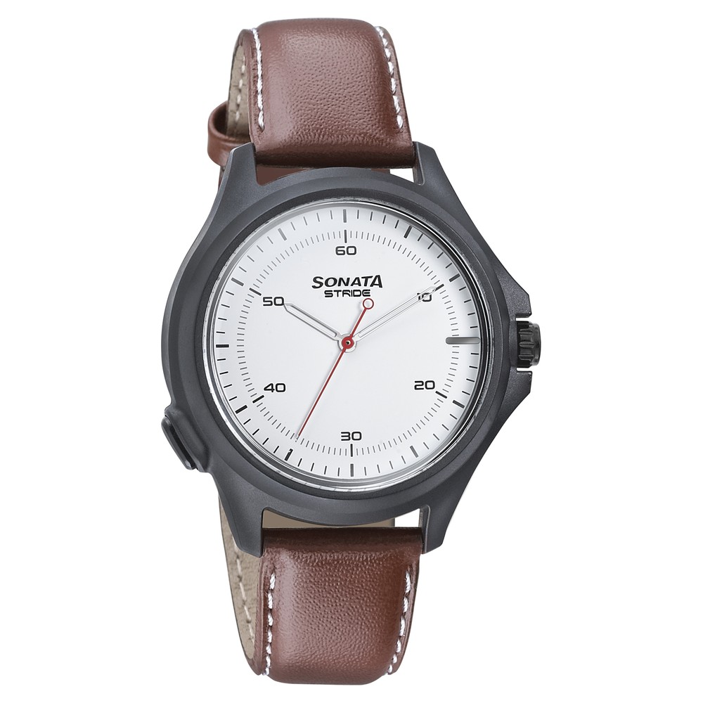 SONATA RPM BROWN DIAL ANALOG WITH DAY AND DATE WATCHES FOR MEN 77105NL01 -  eGalore.in