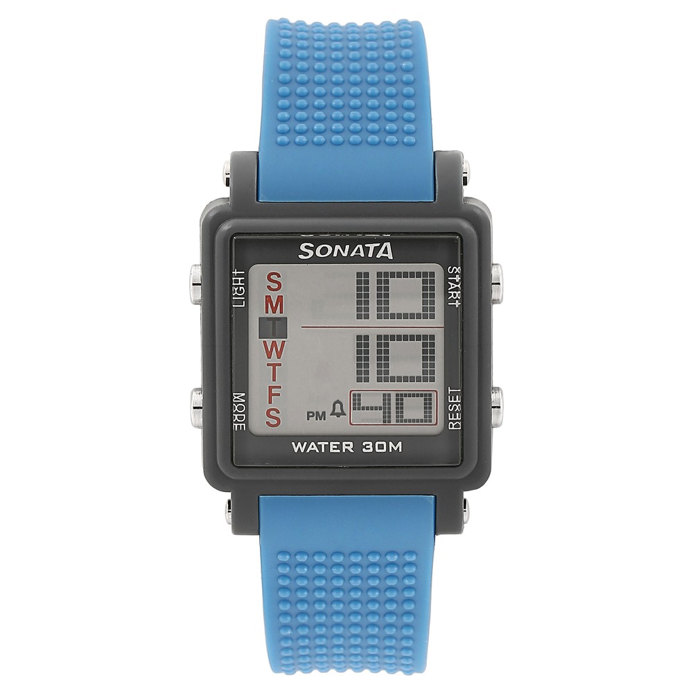 SF Digital Dial Blue Plastic Strap Watch for Men