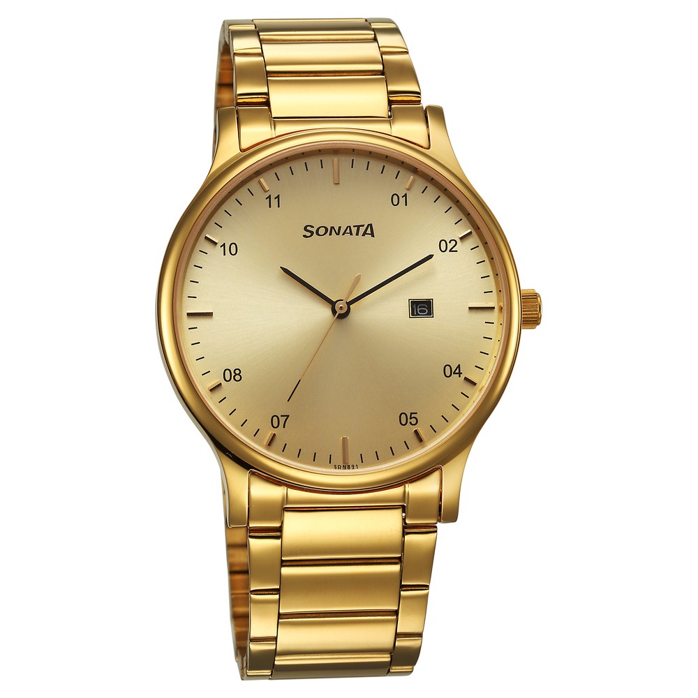 Sonata 77106sm03 best sale analog watch