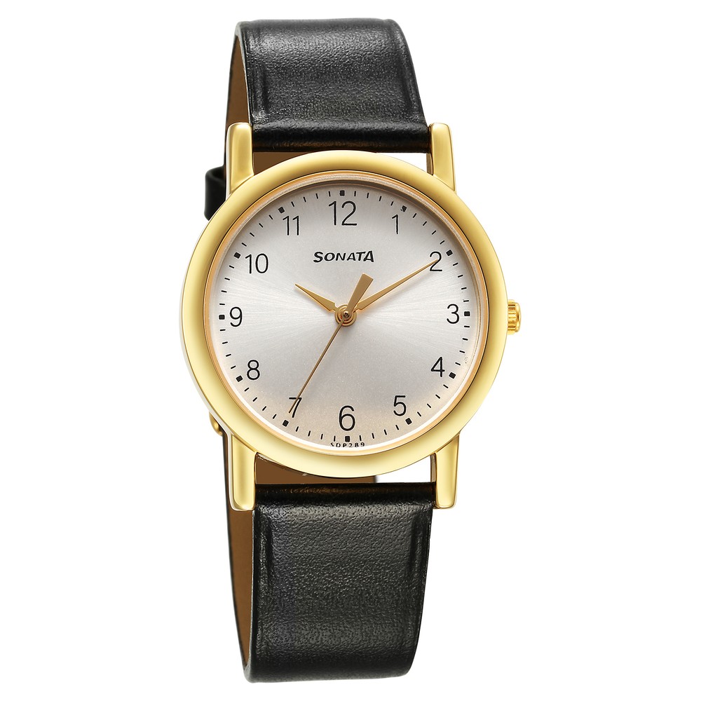 Buy Sonata Grey Leather Watch-7137AL01 online