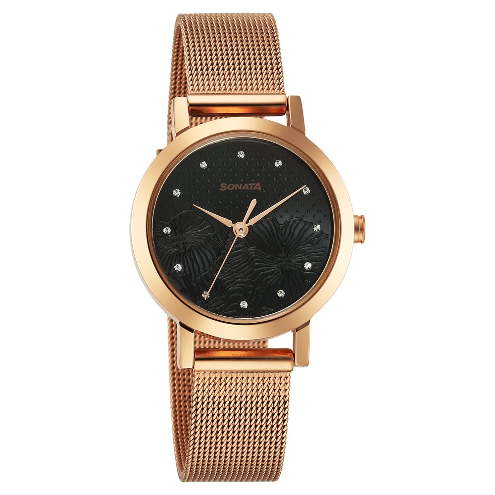 Buy Sonata Women Gold Toned Analogue Watch NK8110YM01 - Watches for Women  4451834 | Myntra